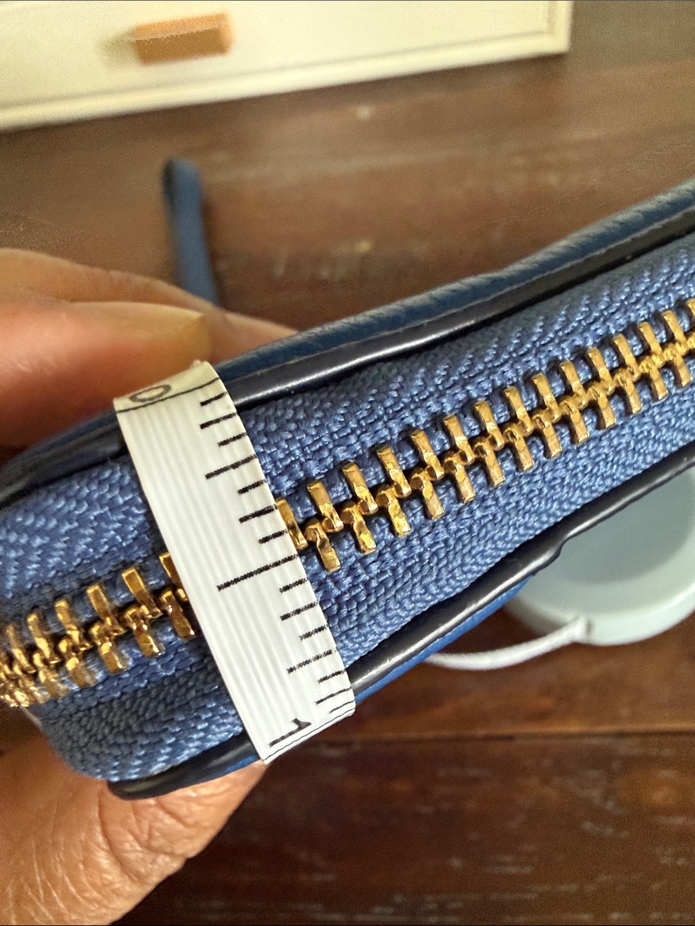 Tory Burch Royal Blue Pebbled Leather Wristlet - Picture 15 of 15